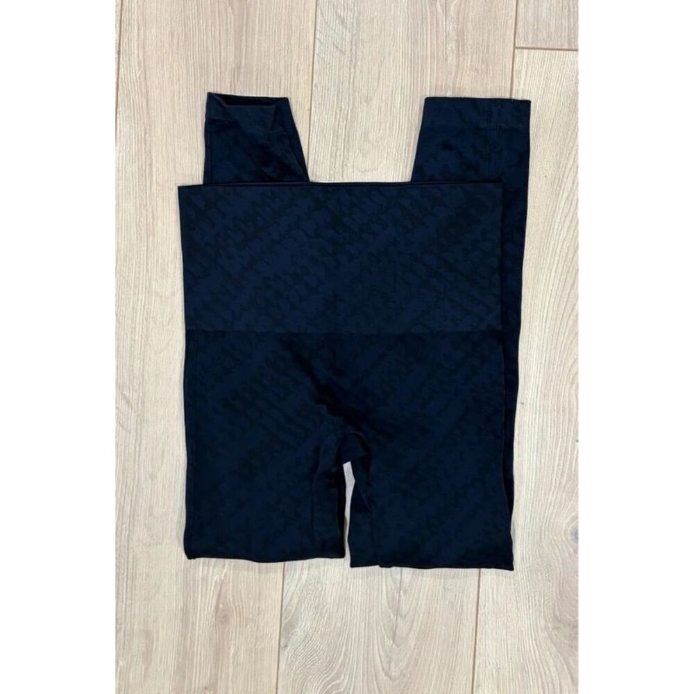 SPANX Blue Black Seamless Leggings Size L